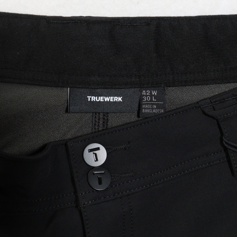 Truewerk T2 Werkpant Men 42x30 Cargo Work Pants Stretch Nylon Utility Black NWT - Picture 6 of 9